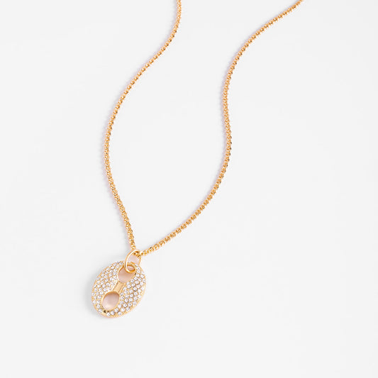 Gold Button Luxe Necklace
