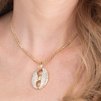 Gold Button Luxe Necklace