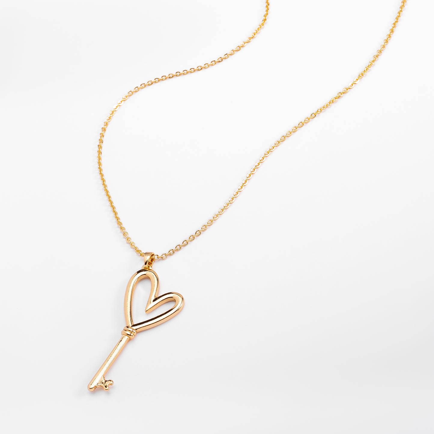 Gold Key Love Necklace