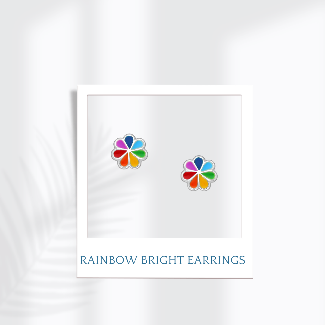Sterling Silver Rainbow Bright Earrings