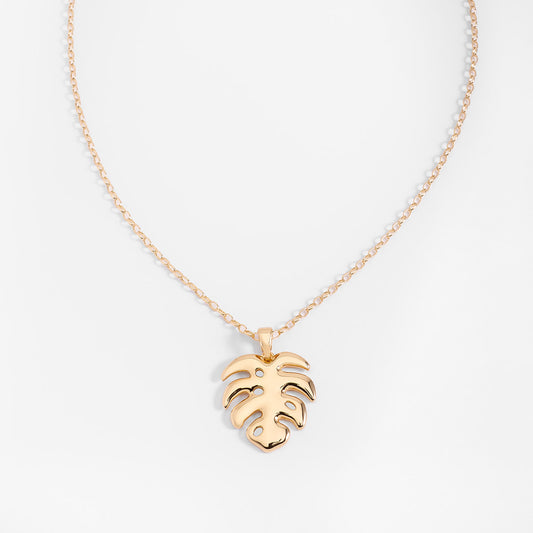 Monstera Tropical Necklace