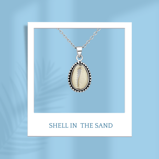 Sterling Silver Shell inthe Sand Necklace