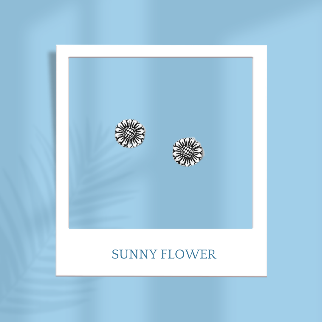 Sterling Silver Sunny Flower Earrings