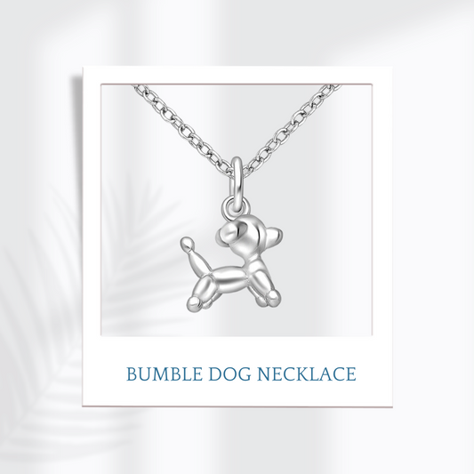 Sterling Silver Bumble Dog Necklace
