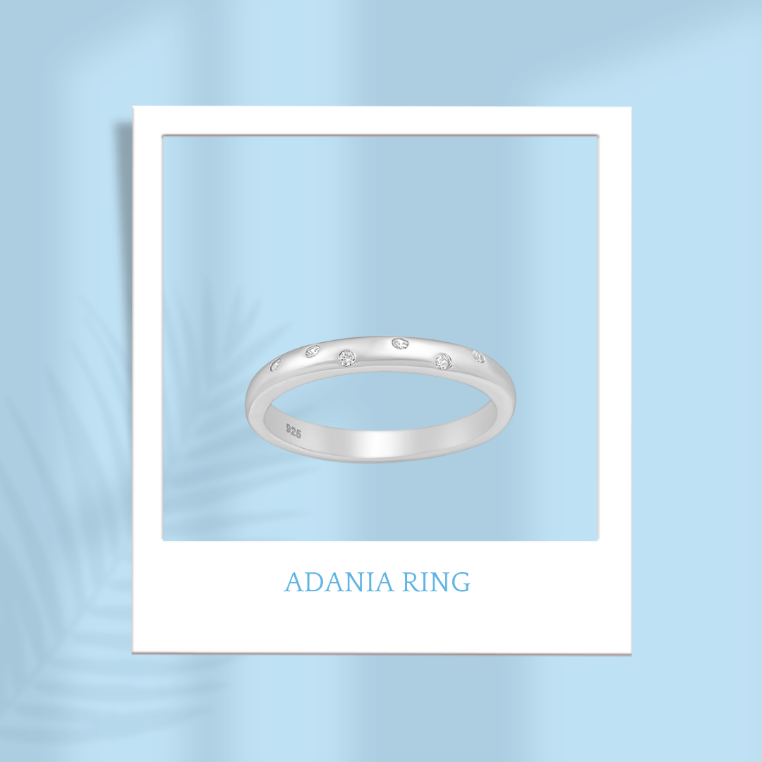 Sterling Silver CZ Adania Ring