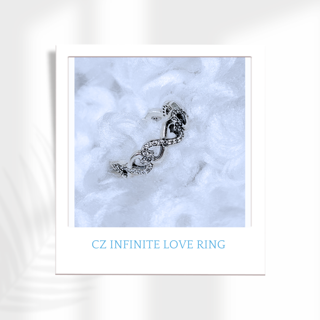 Sterling Silver Infinite Love CZ Ring