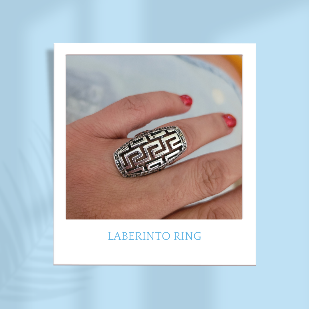 Sterling Silver Laberinto Ring