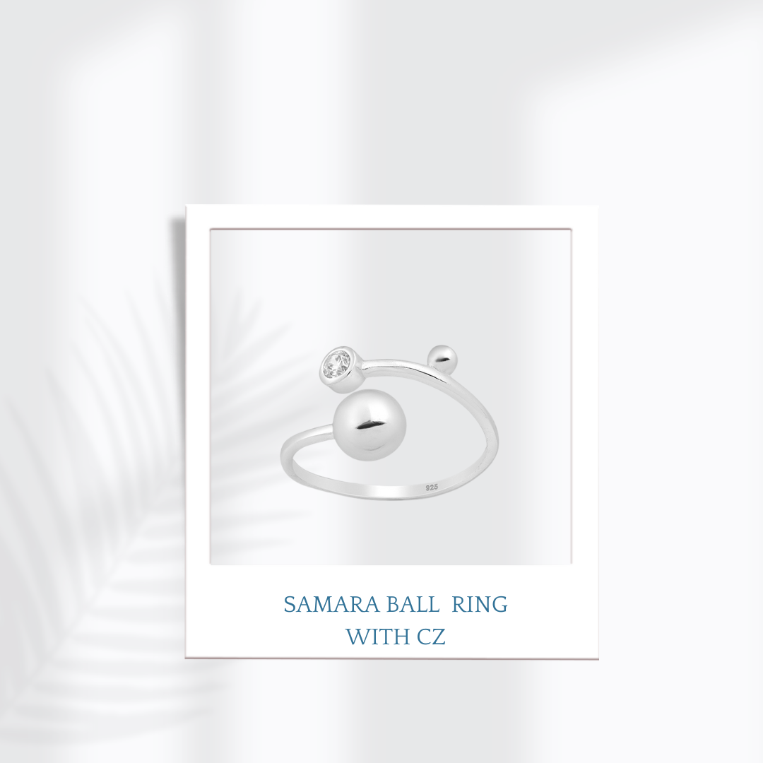 Samara Ball with CZ Ring