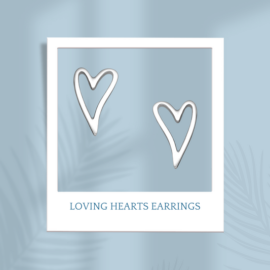 Sterling Silver Loving Hearts Earrings