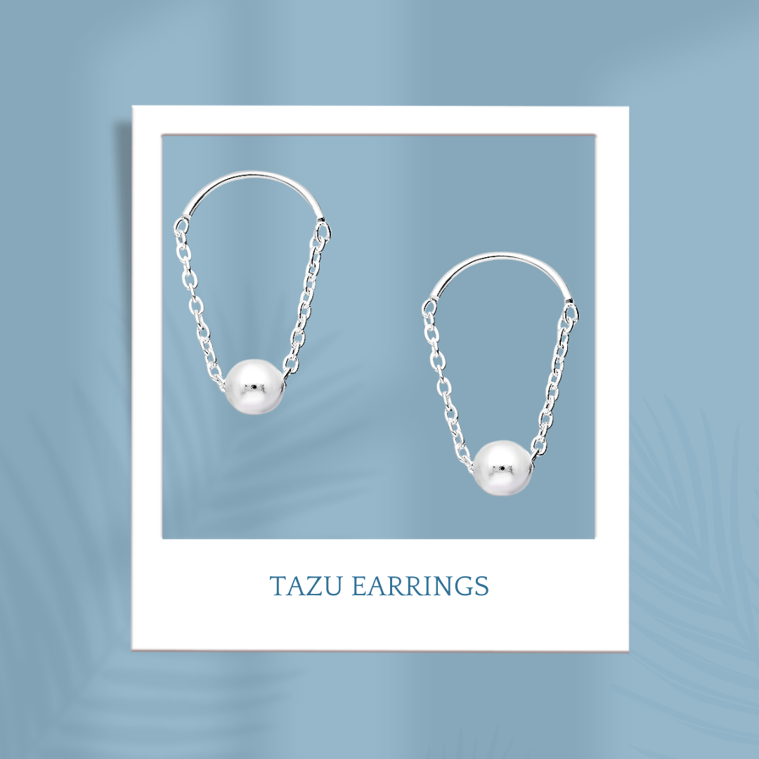 Sterling Silver Tazu Earrings
