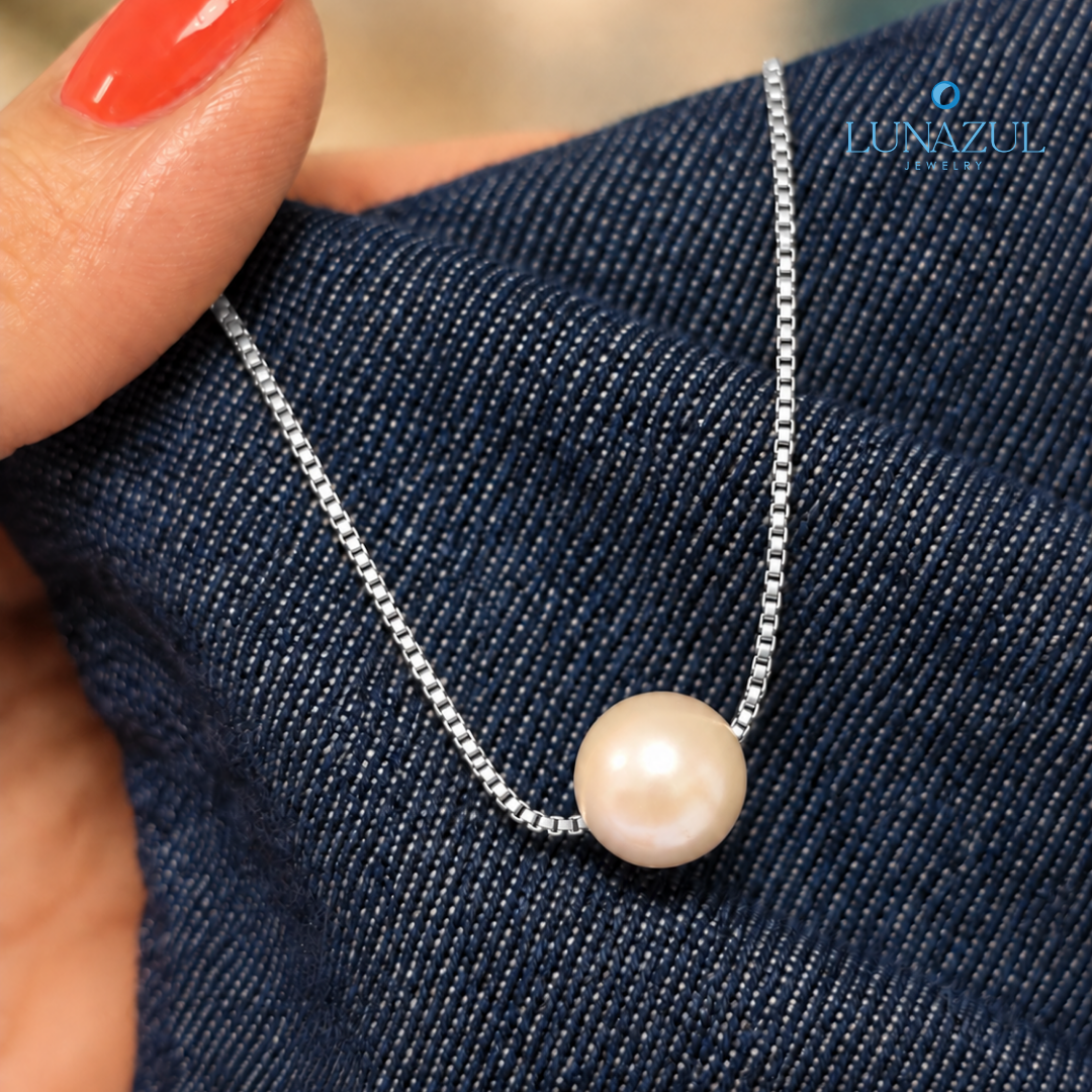 Sterling Silver Classic Pearl Necklace