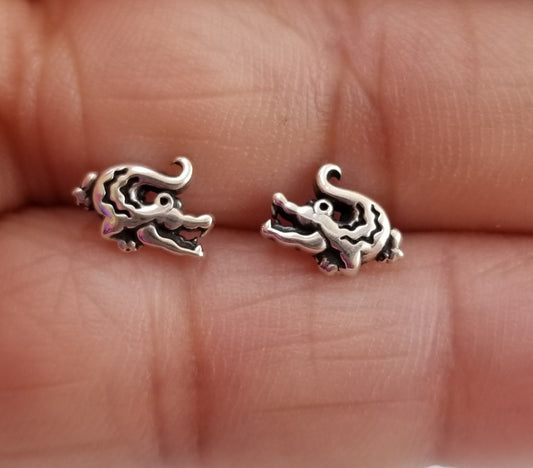 Sterling Silver Tiny Crocs Earrings