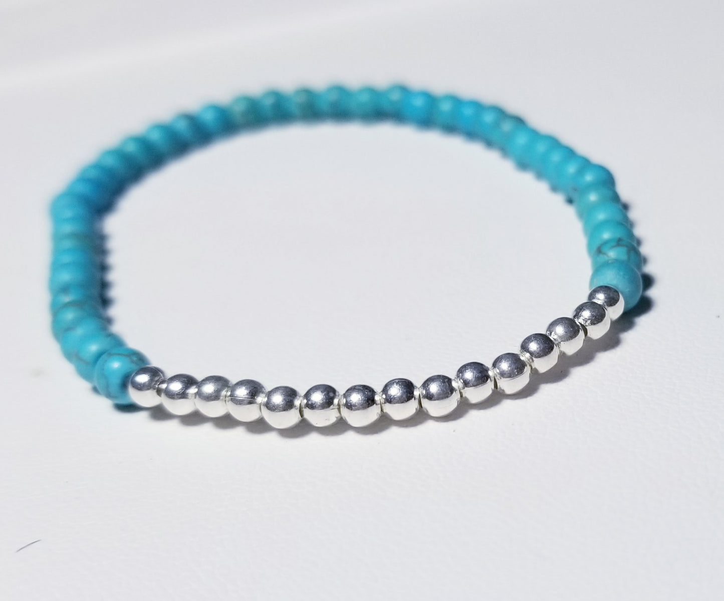 Turquoises with Silver Beads