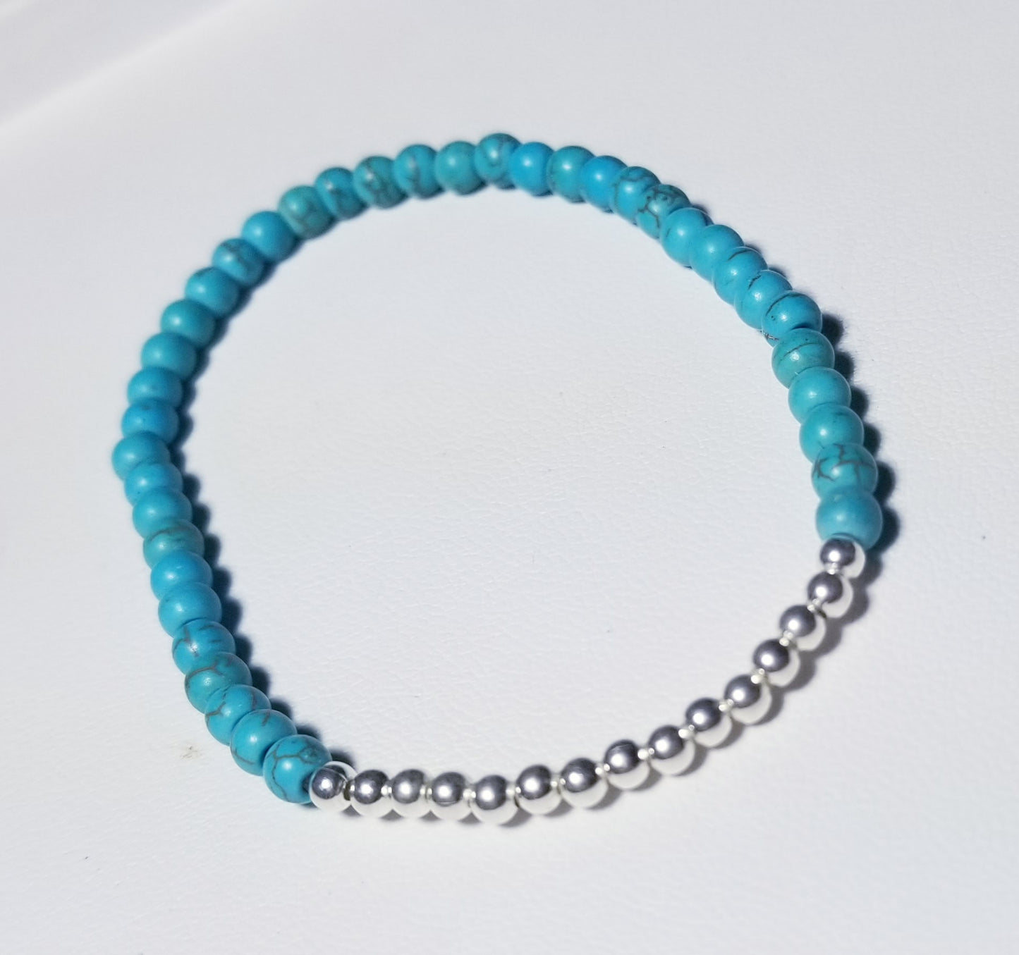 Turquoises with Silver Beads