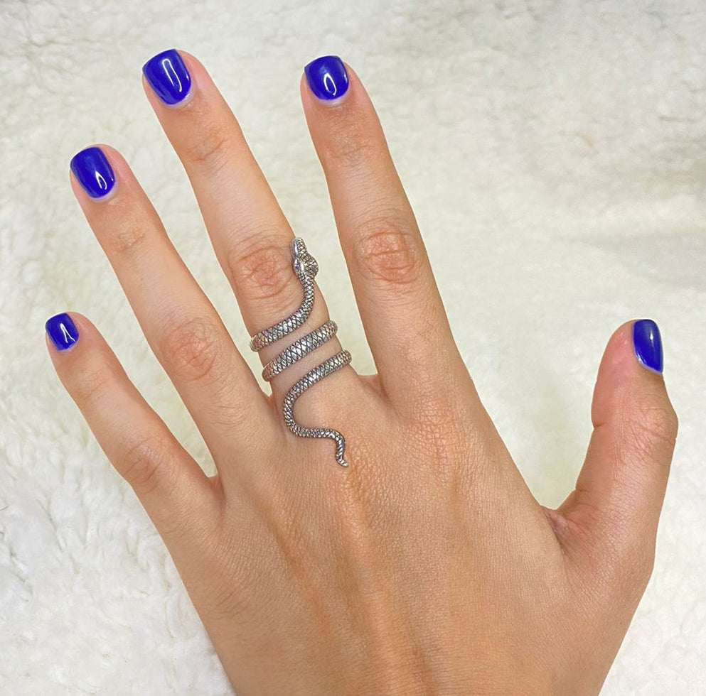 Sterling Silver Serpentine Ring