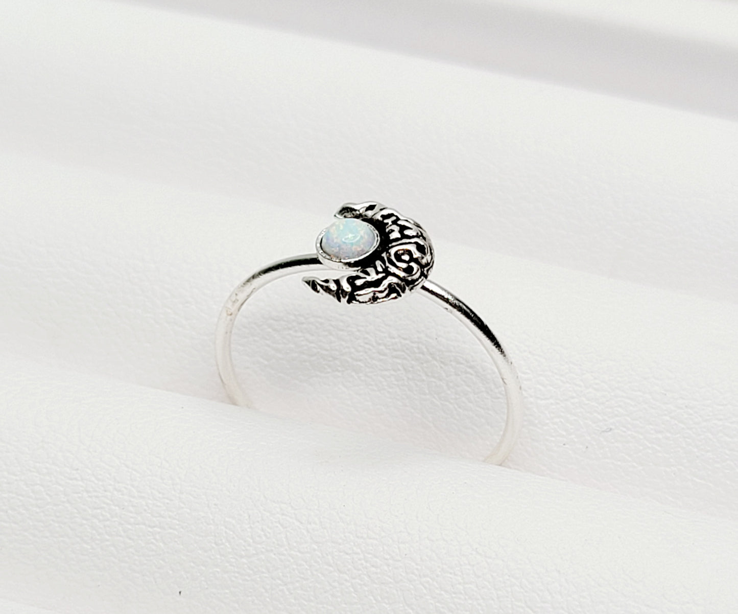 Sterling Silver Antique Moon Ring