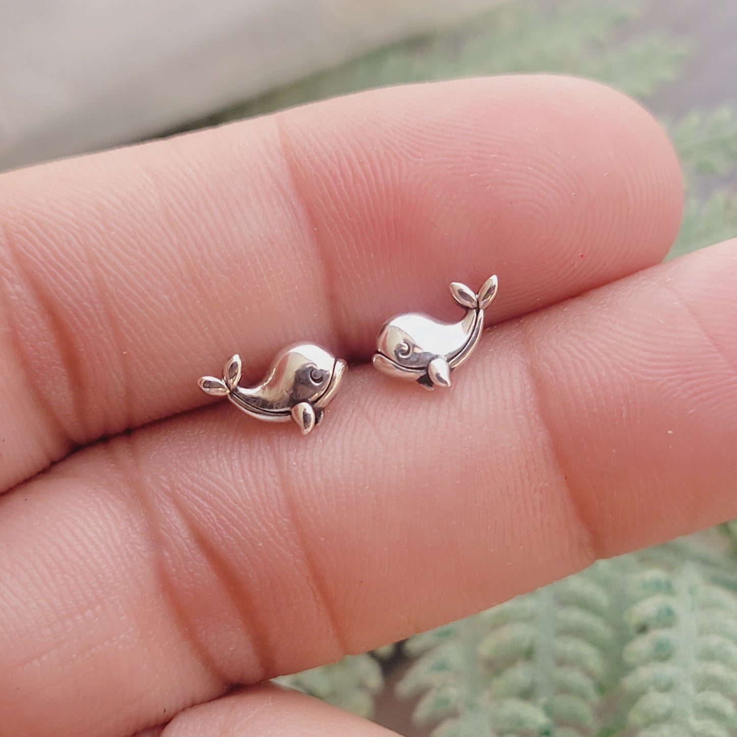 Sterling Silver Baby Dolphin Studs