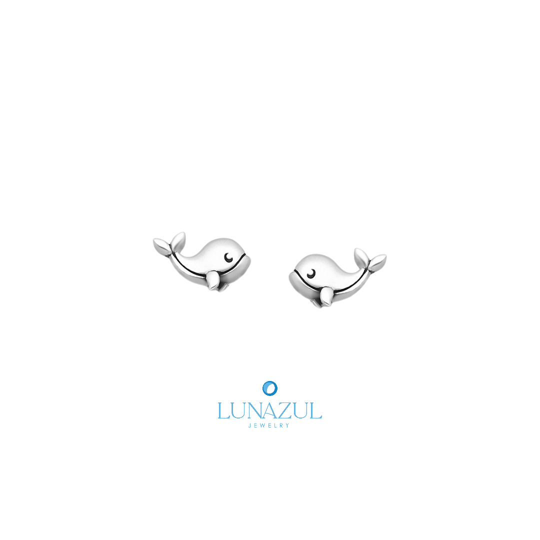 Sterling Silver Baby Dolphin Studs