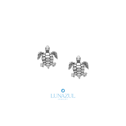 Sterling Silver Turtle Earrings