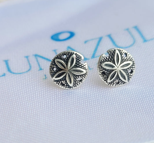 Sterling Silver Sand Dollar Earrings