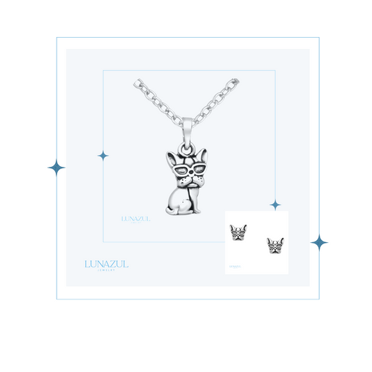 Sterling Silver French Bulldog Necklace