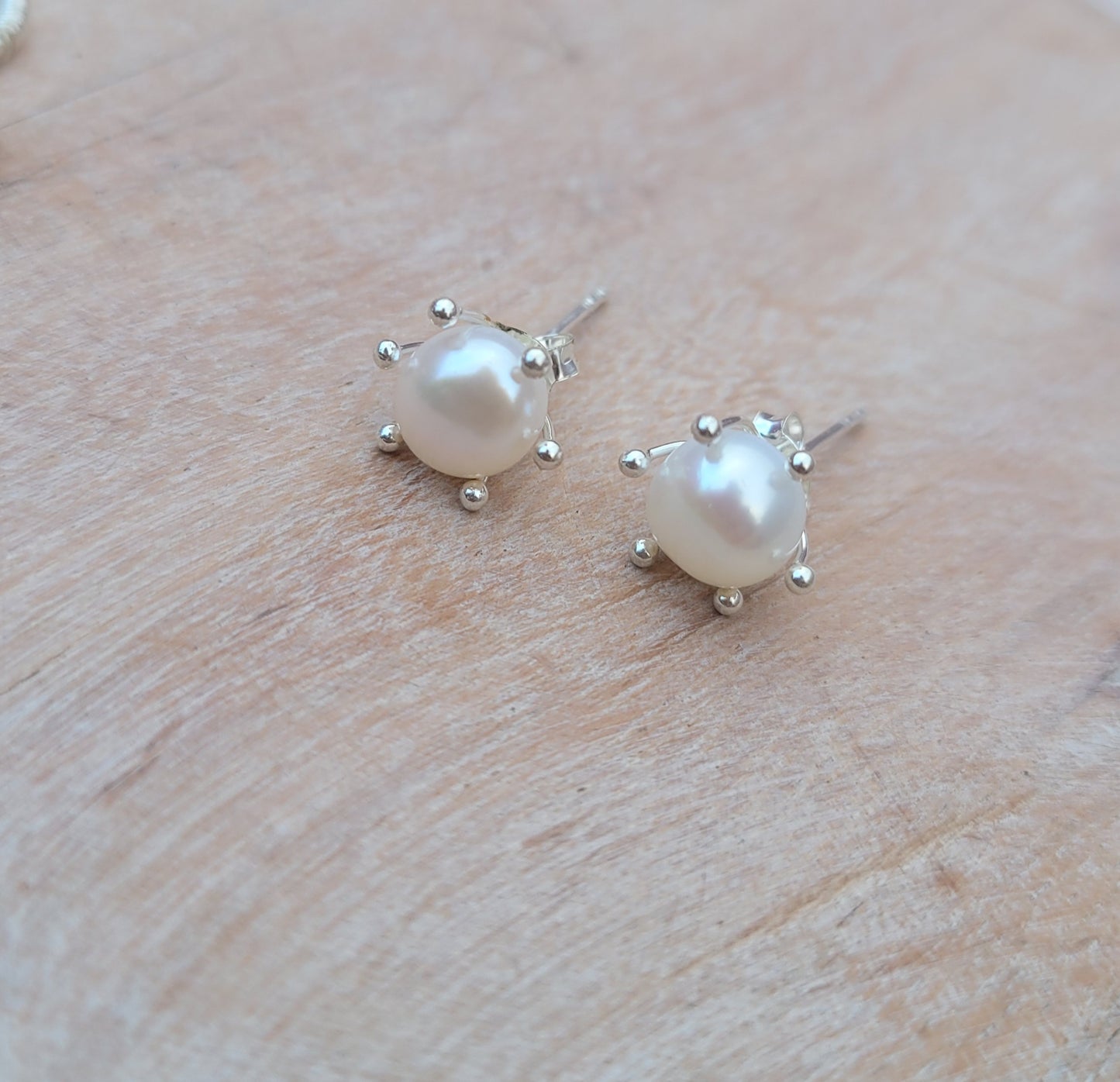 Sterling Silver Romantique Pearl Earrings