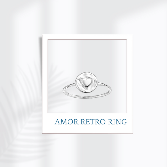 Sterling Silver Amor Retro Ring
