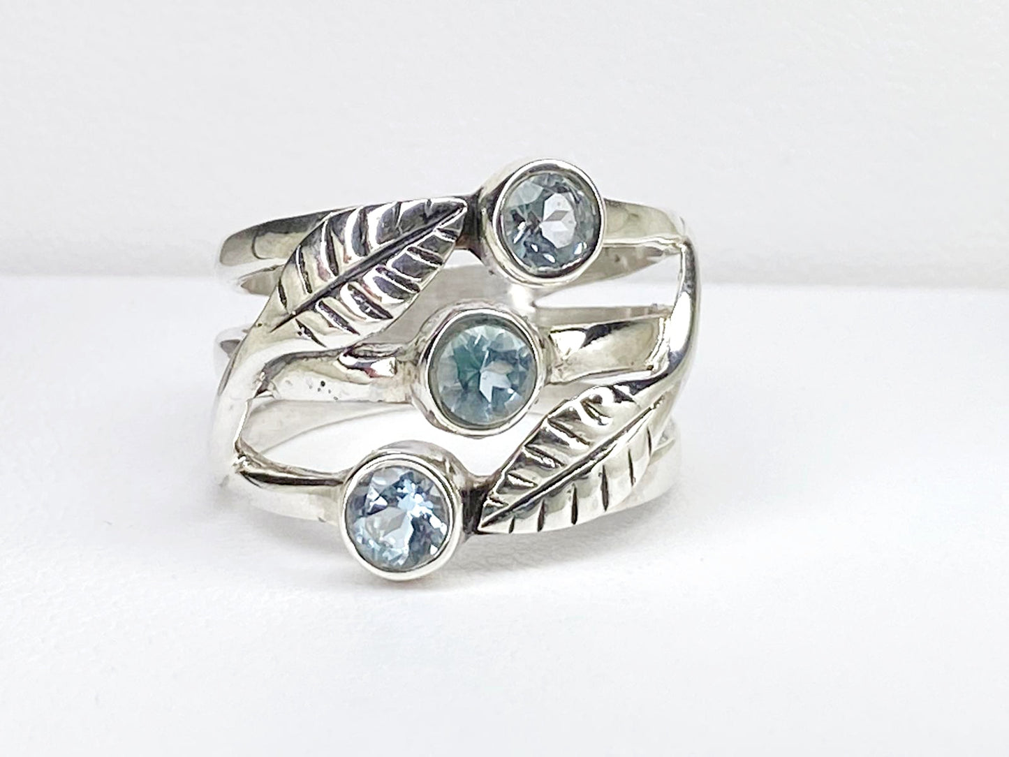 Sterling Silver Light/Blue Topaz Ring