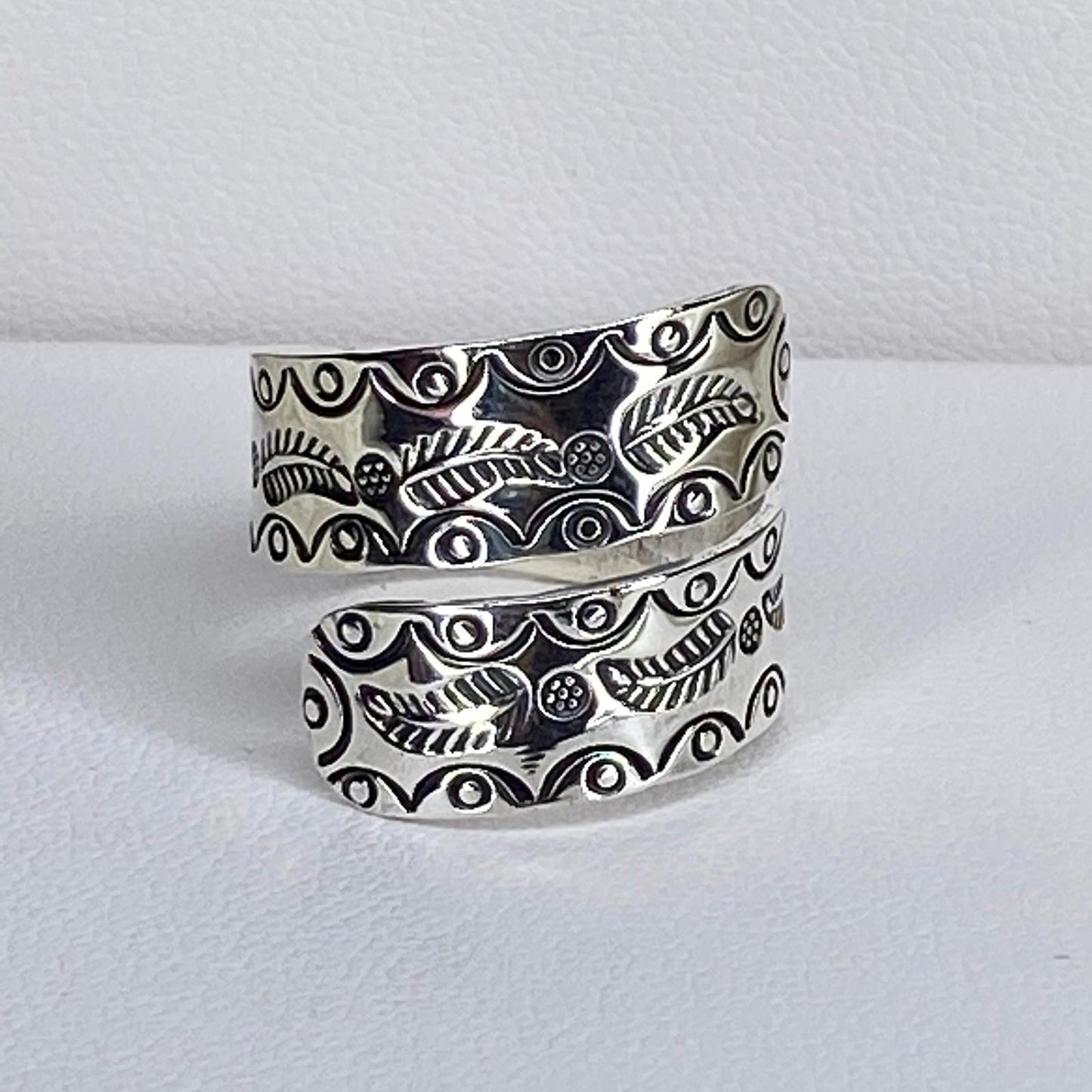 Sterling Silver Indy Patterned Ring