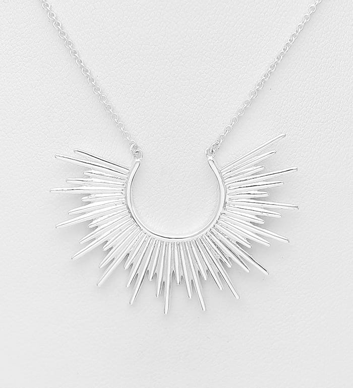 Sterling Silver Sun Necklace, Small Sun Pendant, Dainty Sunburst Necklace,  Delicate Minimalist Pagan Necklace - Etsy