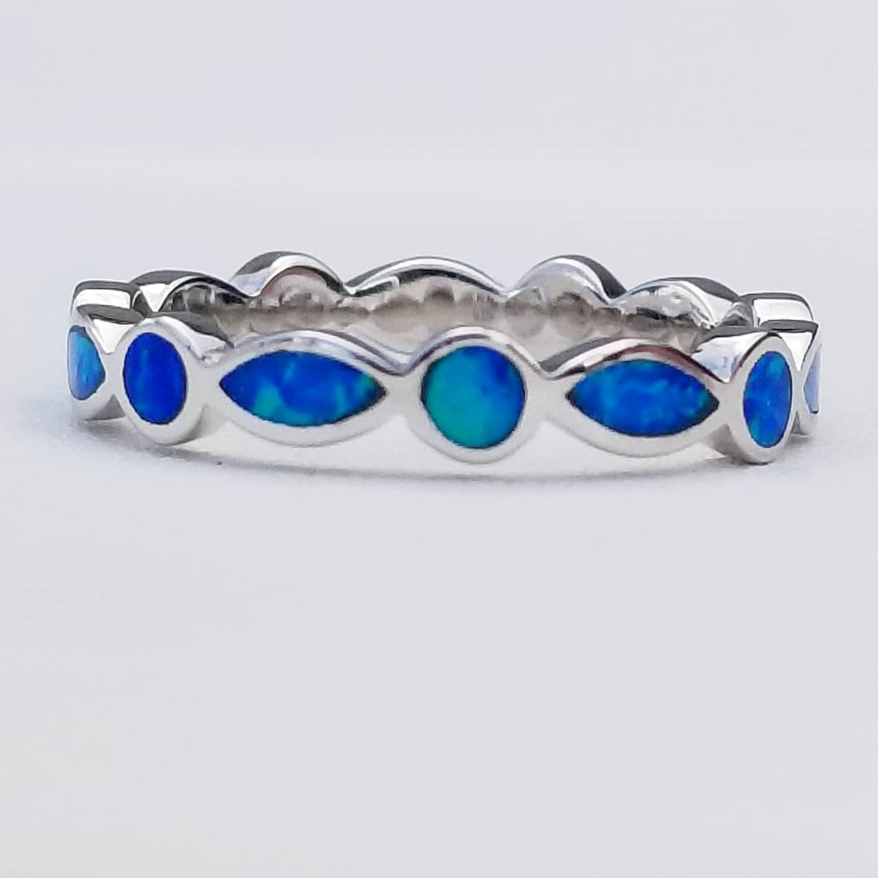 Sterling Silver Bluesky Opal Ring