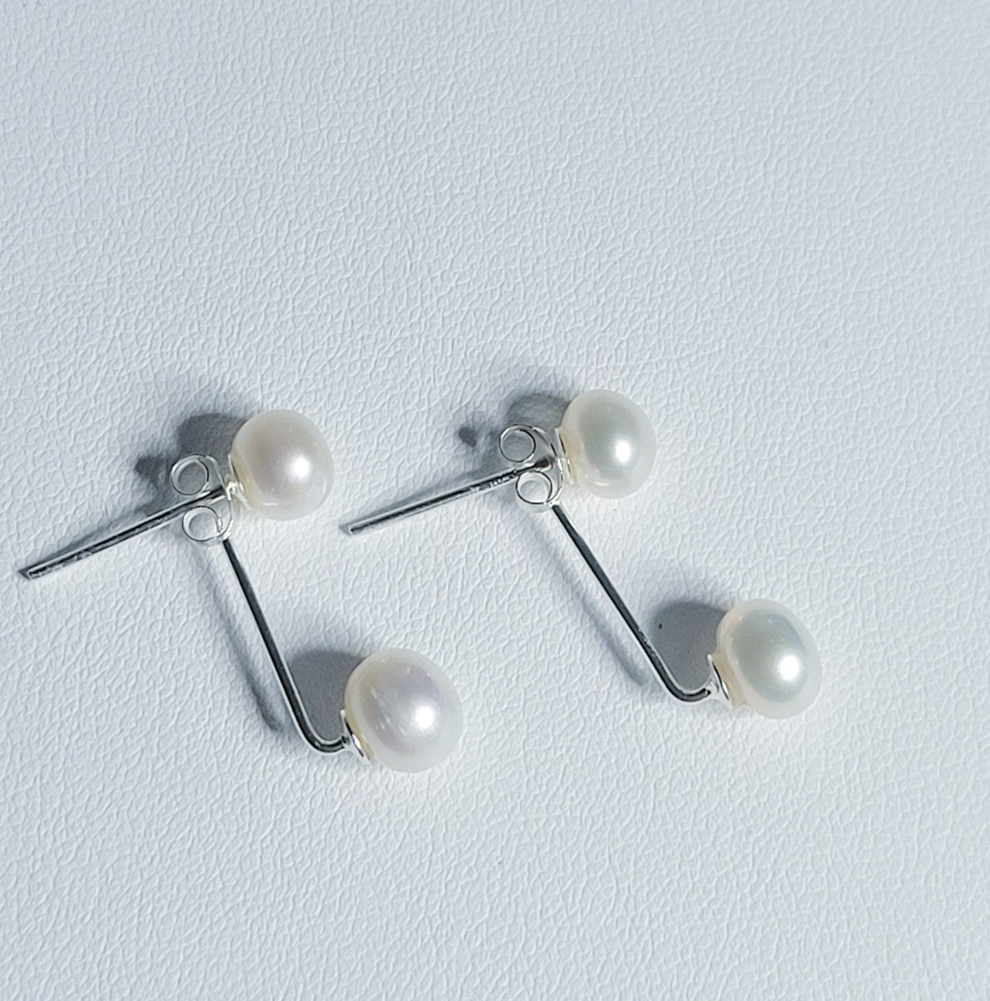 Sterling Silver Pearls on Wheels Earrings