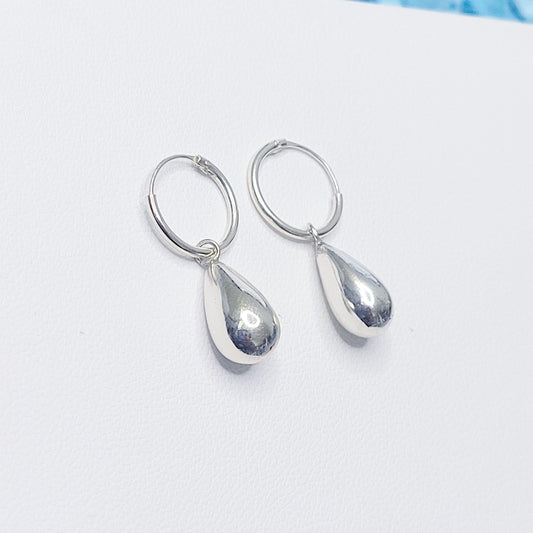 Sterling Silver Drops Hoops
