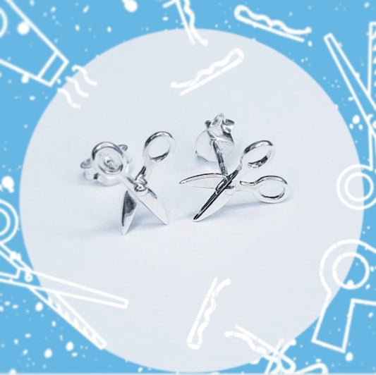 Sterling Silver Scissors Earrings