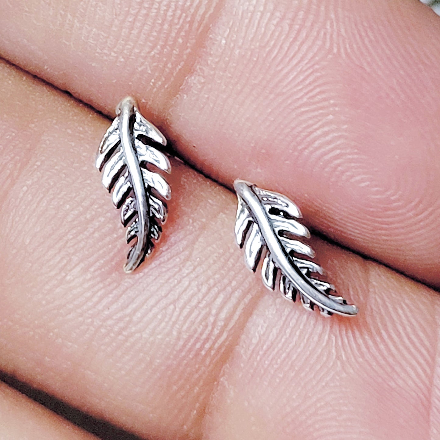 Sterling Silver Tiny Fern Leaves