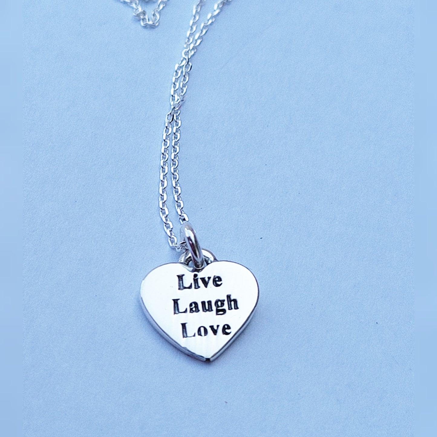 Sterling Silver Live Laugh Love Necklace