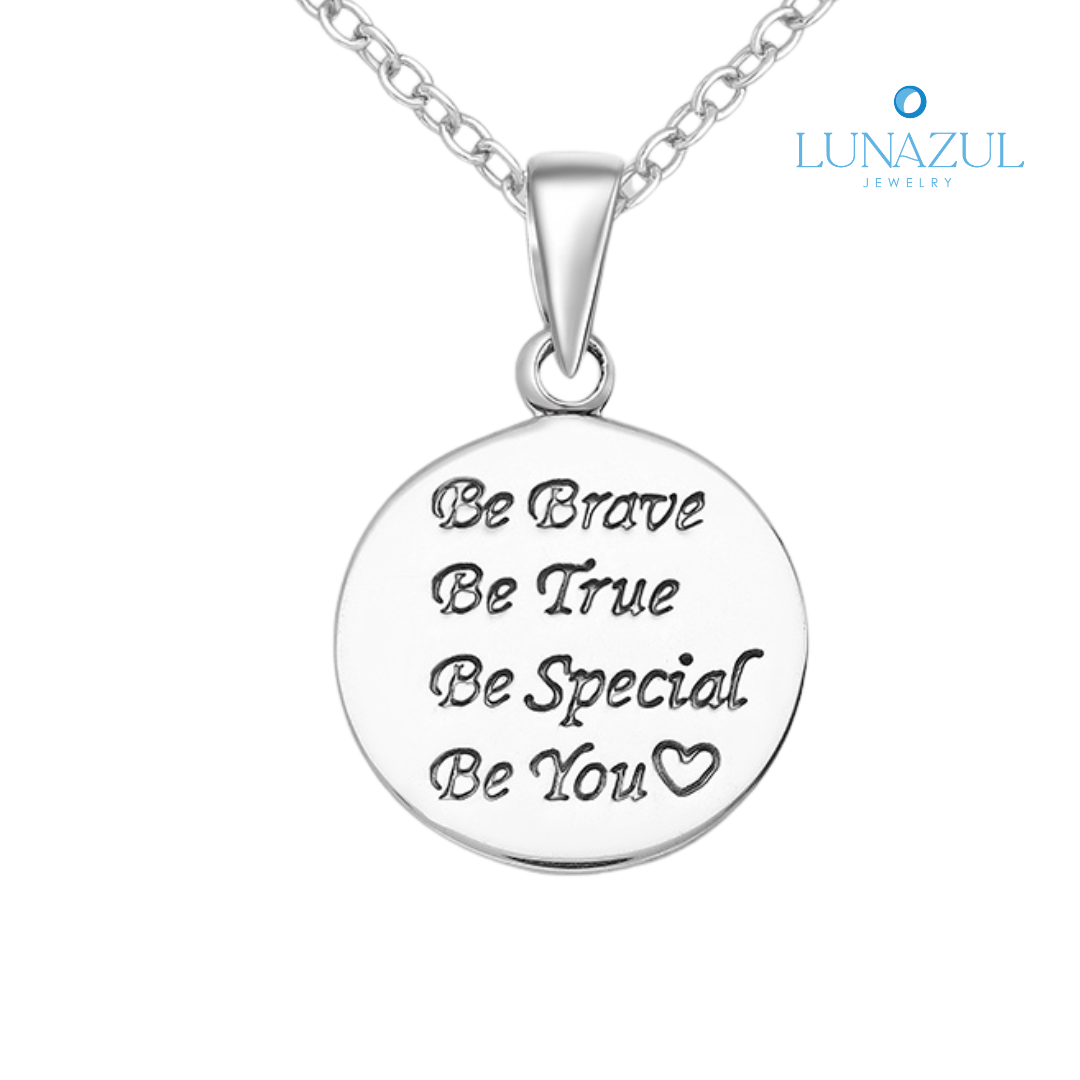 Sterling Silver Positive Message Necklace