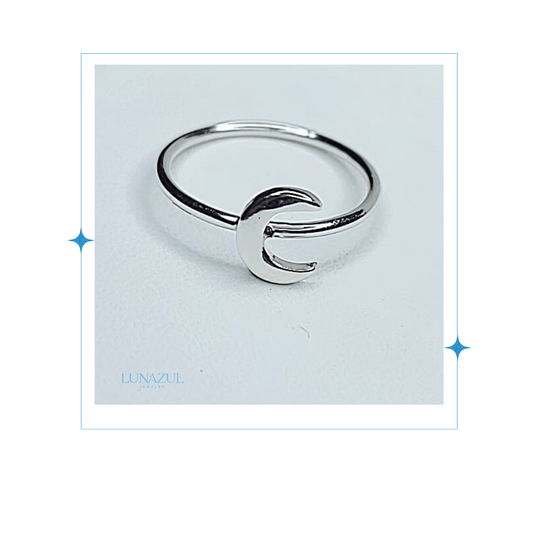 Sterling Silver Waning Moon Ring