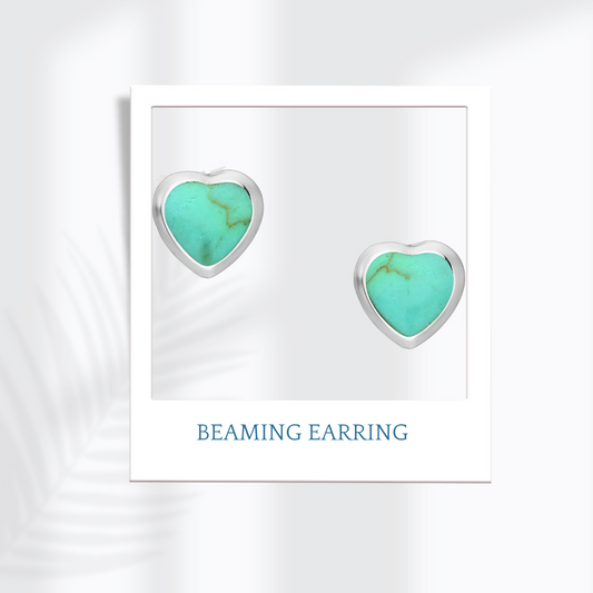 Sterling Silver Beaming Hearts Earrings